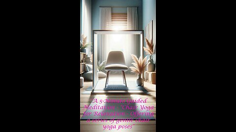 A 5-Minute Guided Meditation-Chair Yoga for Relaxation- Offering a series of gentle chair yoga poses