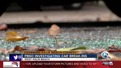 PBSO investigating car break-ins in West Palm Beach