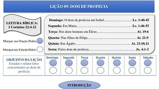 Escola Bíblica Ao Vivo: Lição 9 - Dom da Profecia