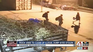 Truck used to clean up illegal dump sites stolen