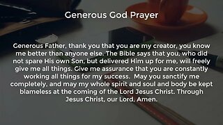 Generous God Prayer (Powerful Prayer for Favor and Breakthrough)