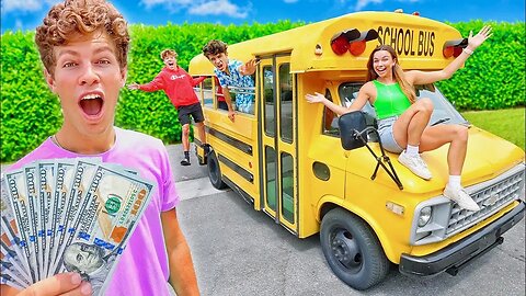 The Ultimate Challenge of Staying on the School Bus for $10,000!| ben azelart,brent rivera,Lexi |