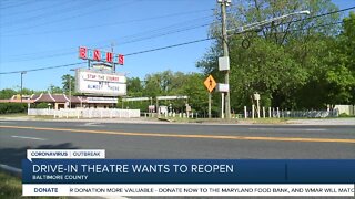 Drive-in theatre in Baltimore County wanting to reopen