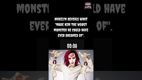 Learn why Marilyn Manson believes he’s a monster #rock #facts #shorts