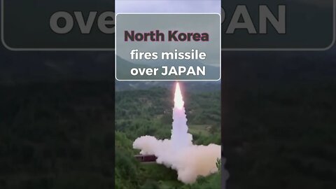 North Korea fires missile over Japan - Flight trajectory #shorts