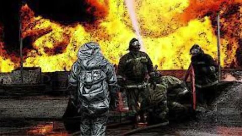 Oil reservoir caught fire near Kursk Airport after a drone attack