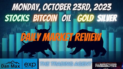 Daily Market Review for Monday, October 23rd , 2023 for #Stocks #Oil #Bitcoin #Gold and #Silver