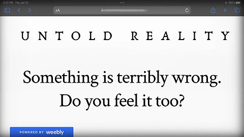 Is "Untold Reality" a Weebly cult website?