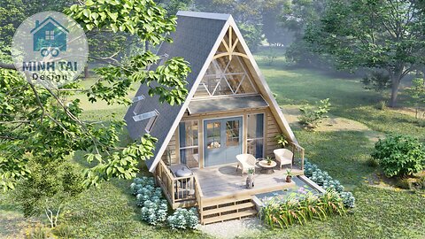 A-frame Cabin House Tour - Tiny Small House Design Ideas - Minh Tai Design 32