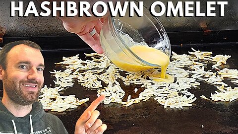 Easy Hashbrown Omelet on the Griddle ( 2 Min Tutorial)
