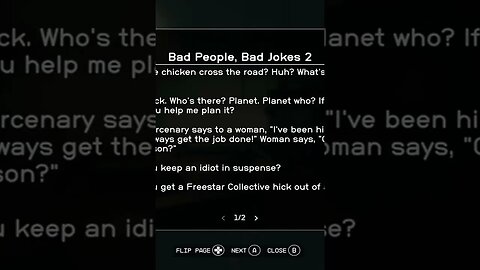 Starfield Bad People Bad Jokes