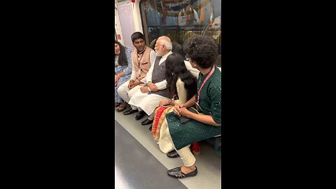 Indian PM Mr. Modi Ji In Train