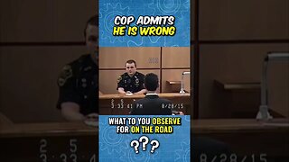 Police Officer ADMITS he is WRONG!
