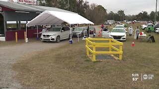 People showed up too early for vaccine