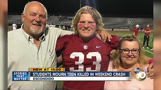 Students mourn Escondido teen killed in weekend crash