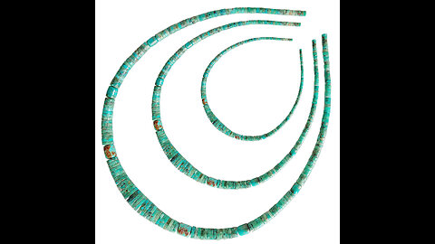 Natural turquoise blue green heishi beads Southwestern Gemstone Bead Choker native jewelry 11