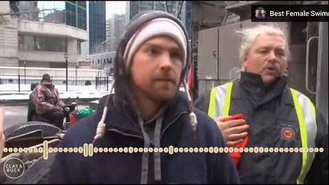 CBC Media Asking Protestor about Children's Services