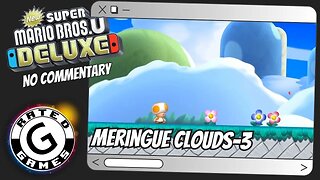Meringue Clouds-3 - Switchback Hill (ALL Star Coins) New Super Mario Bros U Deluxe