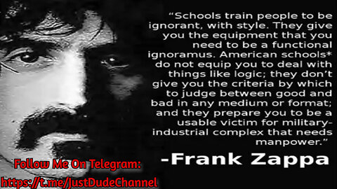 Frank Zappa: Schools Train People To Be Ignorant With Style