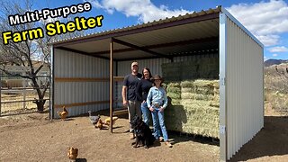 Building a Simple Pole Barn Shelter - How To for Livestock, Hay or Whatever