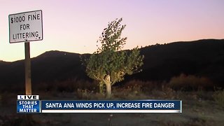 Santa Ana winds whip throughout San Diego County