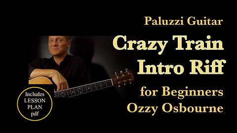 Ozzy Crazy Train Intro Riff Guitar Lesson for Beginners