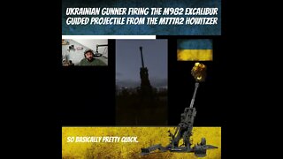 Ukrainians Doing Work Firing the M982 Excalibur Guided Projectile From M777A2 Howitzer - Ukraine War