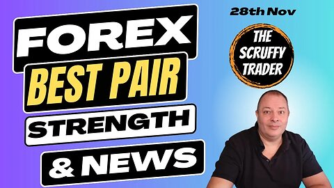 DAY TRADE FOREX MARKET STRENGTH & ECONOMIC NEWS = Best Forex Pair of the Day = 28th Nov 23