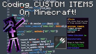 Coding CUSTOM ITEMS For My Minecraft SMP!