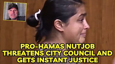 Pro-Hamas “Sweetheart” Threatens City Council and gets instant justice.mp4