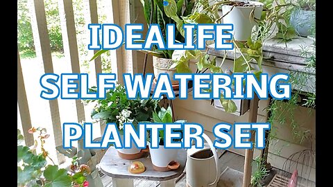 Nice set of 5 self watering planters from Idealife - Hard plastic with spouts