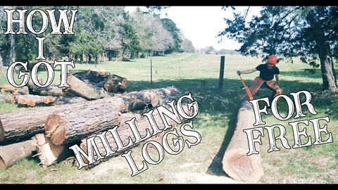 How I Got Milling Logs For FREE!/ Chainsawing with Matt