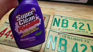 Cleaning Some Vintage License Plates With SuperClean!