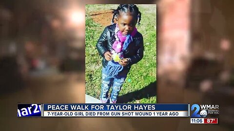 'Put Down the Guns' peace walk marches for Taylor Hayes