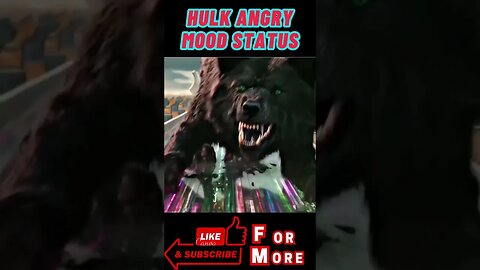Hulk Angry Mood Whatsapp Status✘●𝙎𝙪𝙗𝙨𝙘𝙧𝙞𝙗𝙚✘● #shortvideo #shorts #hulk #viral #avengers #status 📸 📸