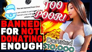Twitch eGirl BANS Viewer For Being Poor & Only Donating $1