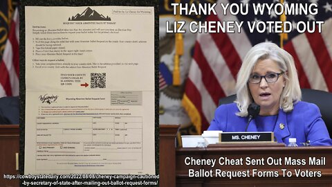 Cheney Cheat Sent Mass Mail Ballot Request Forms To Voters As "Official Election"