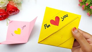 Paper Love Letter - How to Make a Message Card | Easy Paper Crafts Step by Step