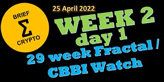 BriefCrypto Week 2 - Day 1 of 29 week Fractal and CBBI watch CBBI = 33 - 25 April