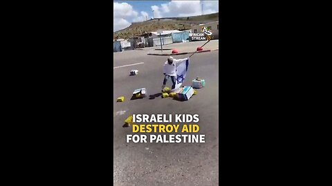 ISRAELI KIDS DESTROY AID FOR PALESTINE