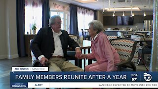 Family members reunite after a year