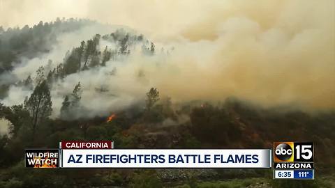Arizona firefighters continue to help battle as wildfires grow in California