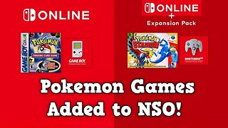 New Pokemon Games on Nintendo Switch Online
