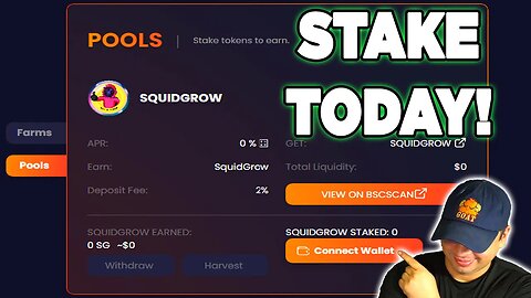 SQUIDGROW NEW STAKING IS LIVE! SQUIDGROW NEW SITE IS HERE! SQUIDGROW NEWS TODAY!