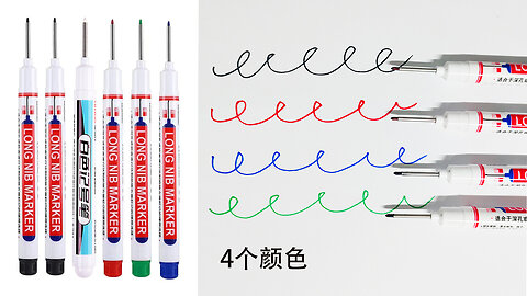 6Pcs/Set 20mm Deep Hole Long Nib Head Markers