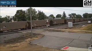 CSX Power Leading Empty Coal in Grand Mound, IA on September 11, 2023