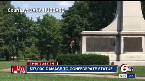 CALL 6: Man causes $37K of damage to Indy confederate monument