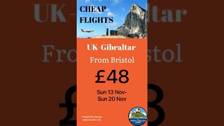 Cheap Non-Stop Flights; UK to Gibraltar #shorts (update 7 Oct)