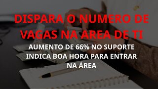 Aumento de vagas de 66% na área de suporte de tecnologia (TI) Ta na hora de entrar na área?