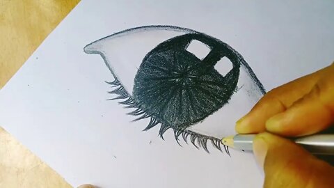 Realistic Eye drawing step by step